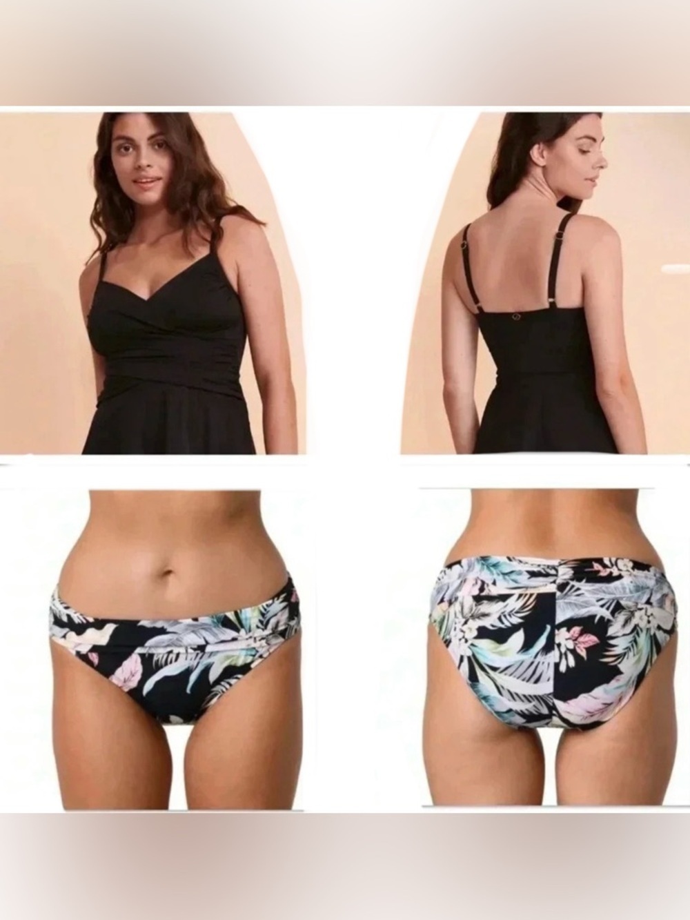 Jantzen Muse Tankini Swimsuit Size 10